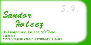 sandor holecz business card